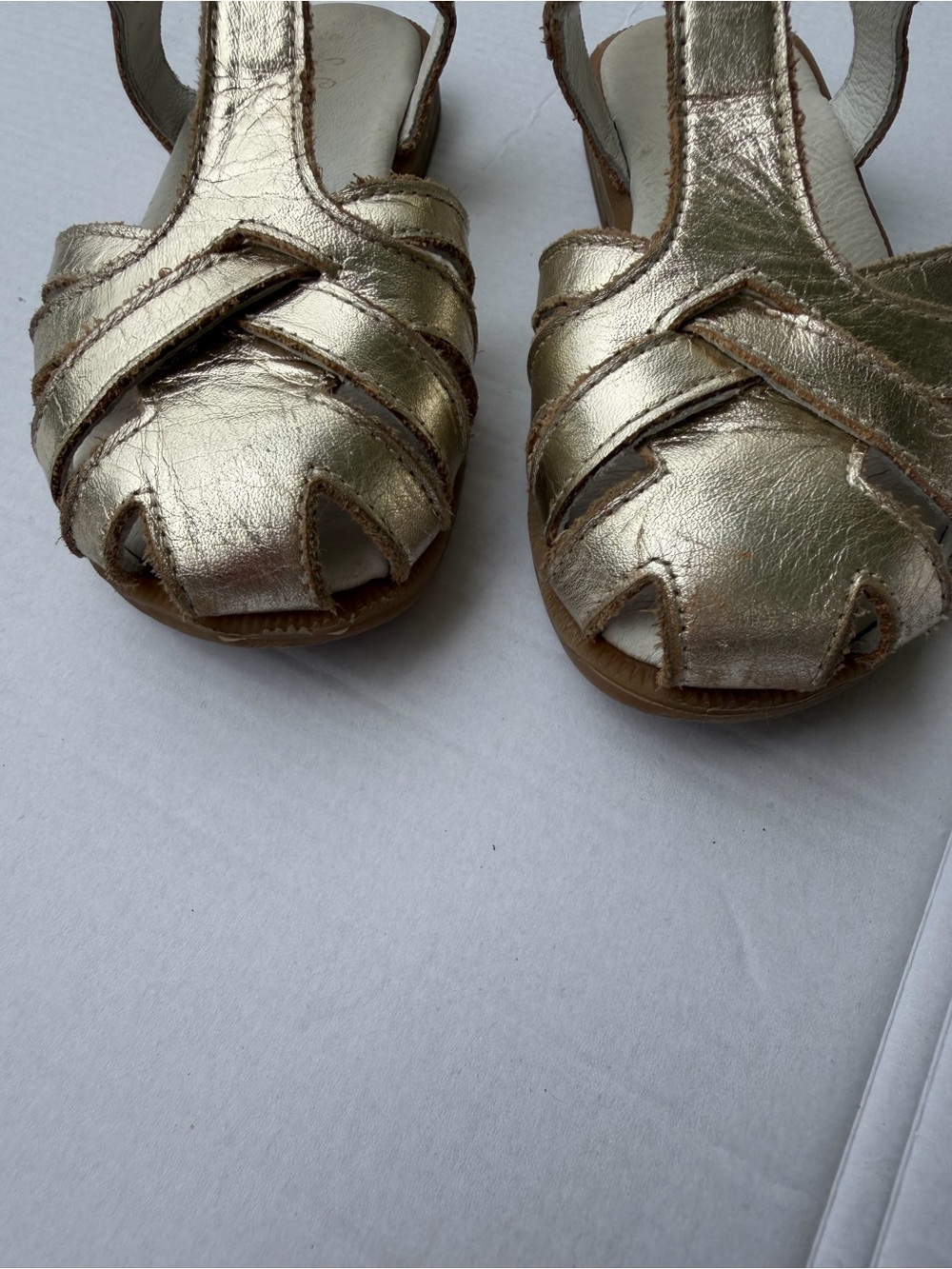 La Coqueta Sophia Sandal Metallic Gold Leather Girls Sandals | EU 26 - Picture 12 of 15
